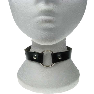 Bullet 69 Funky Punk - 1 row with 1 small ring Halsband - Schwarz/Silberfarben